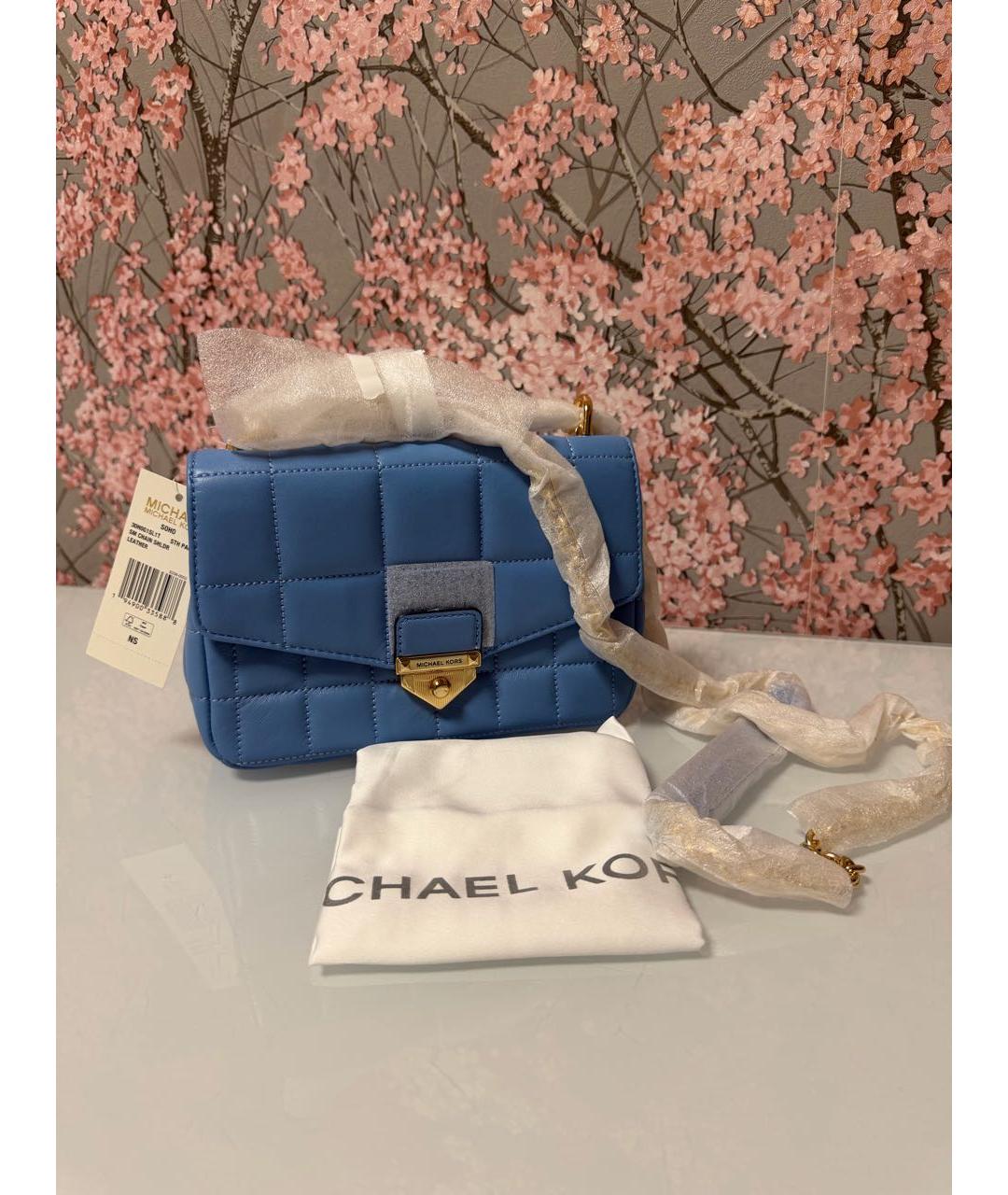 MICHAEL KORS Синяя кожаная сумка через плечо, фото 8