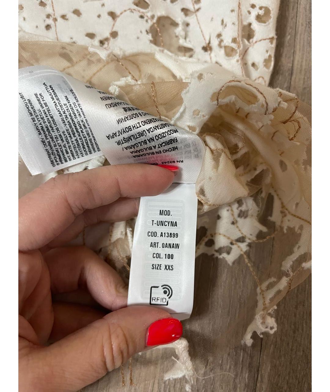 DIESEL Белая хлопко-эластановая футболка, фото 4