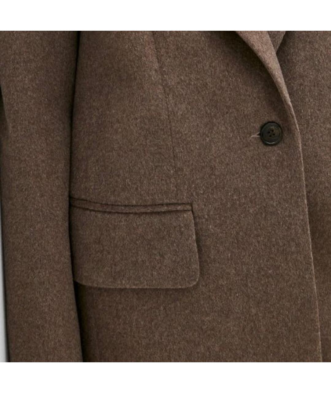 12 STOREEZ Коричневый шерстяной жакет/пиджак, фото 4