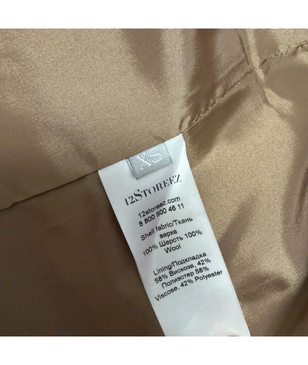 12 STOREEZ Коричневый шерстяной жакет/пиджак, фото 7