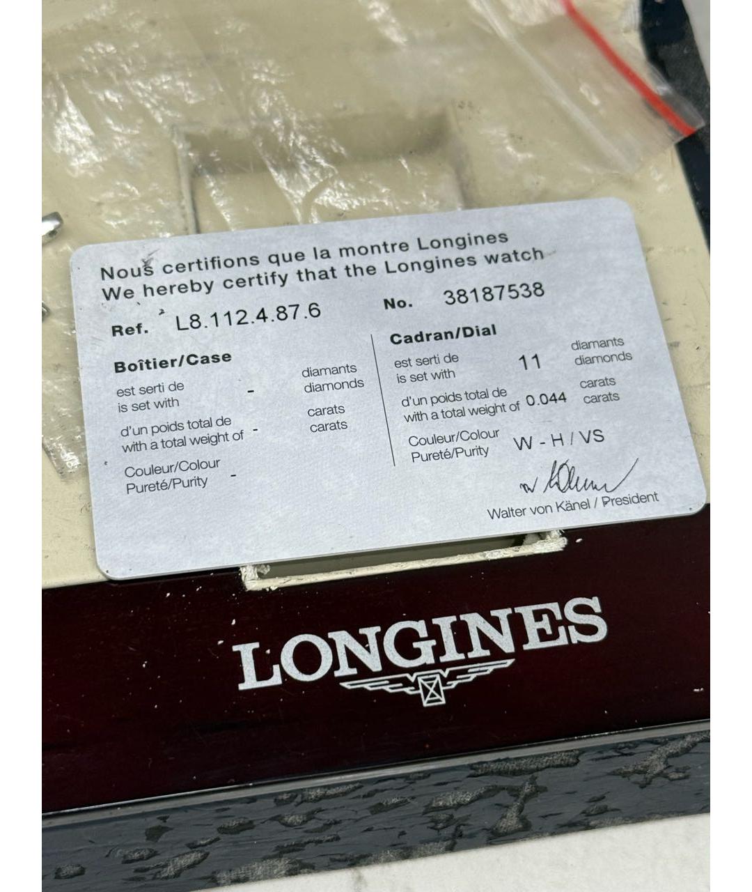 LONGINES Серебряные металлические часы, фото 4