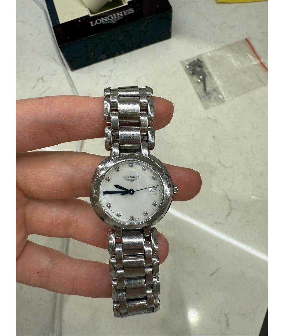 LONGINES Серебряные металлические часы, фото 5