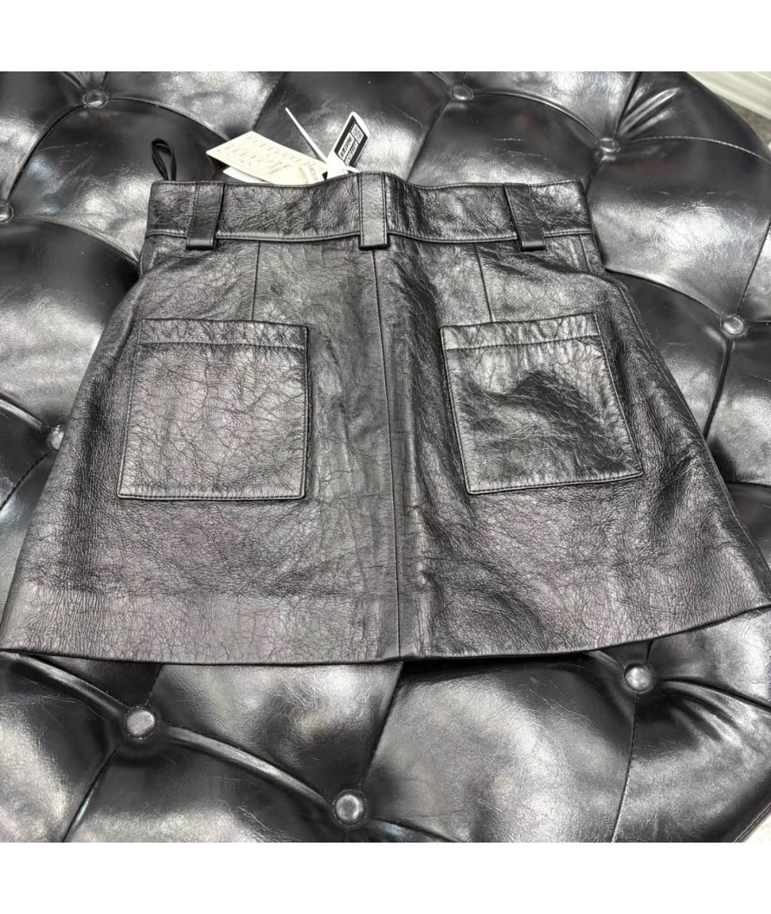 MIU MIU Черная юбка мини, фото 6