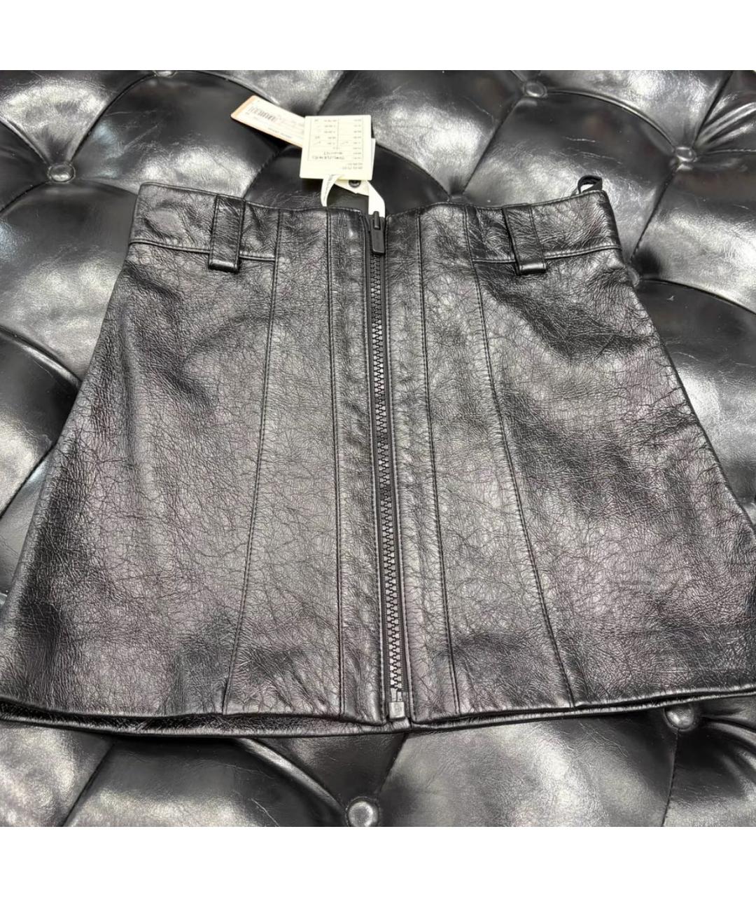 MIU MIU Черная юбка мини, фото 2