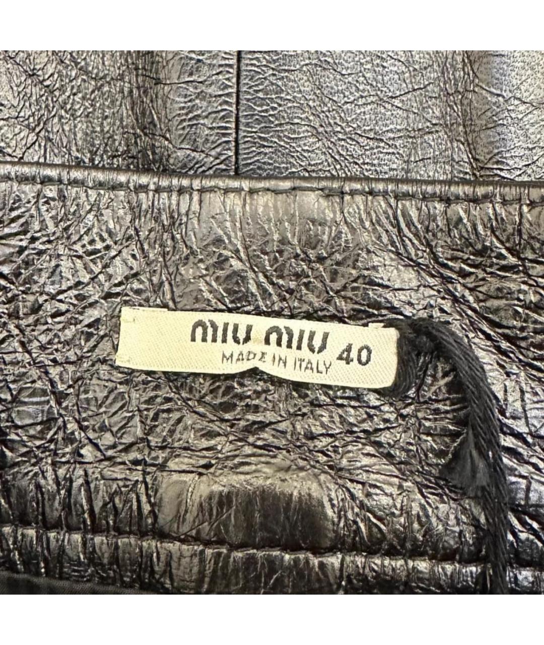 MIU MIU Черная юбка мини, фото 3