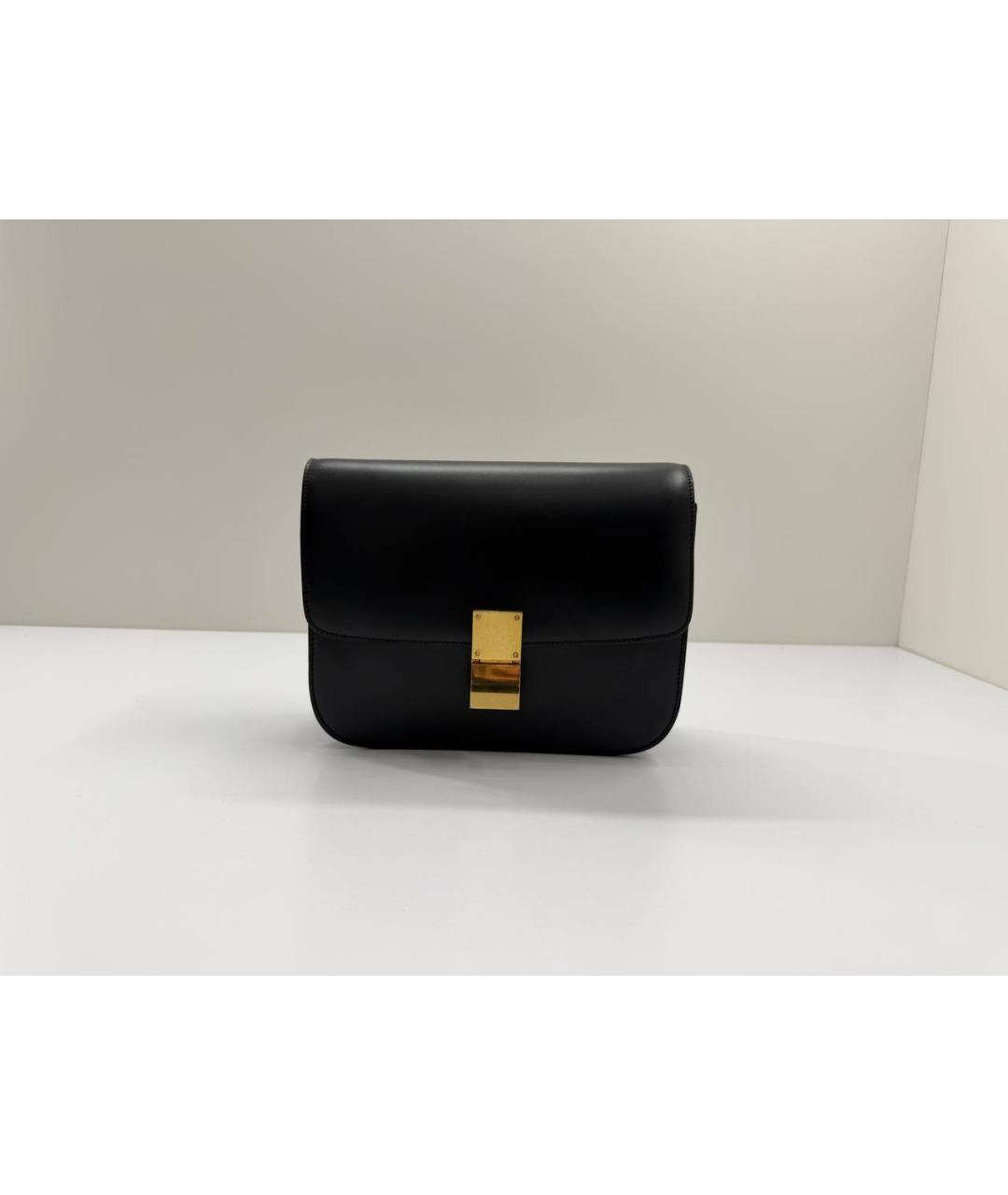 CELINE Черная кожаная сумка через плечо, фото 6