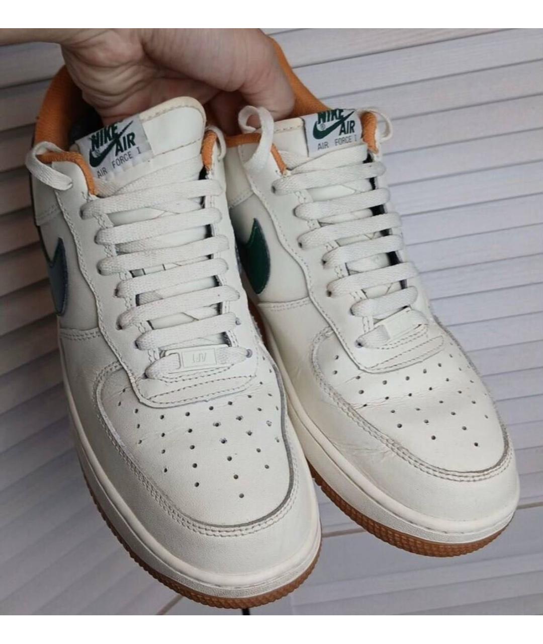 NIKE Белые кожаные низкие кроссовки / кеды, фото 2