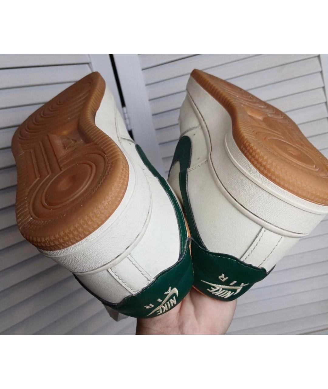 NIKE Белые кожаные низкие кроссовки / кеды, фото 6