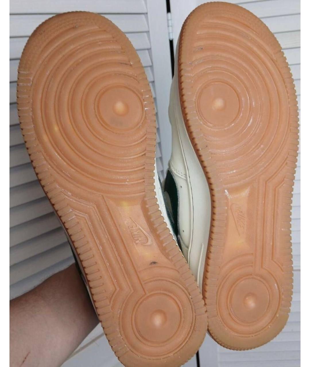 NIKE Белые кожаные низкие кроссовки / кеды, фото 7