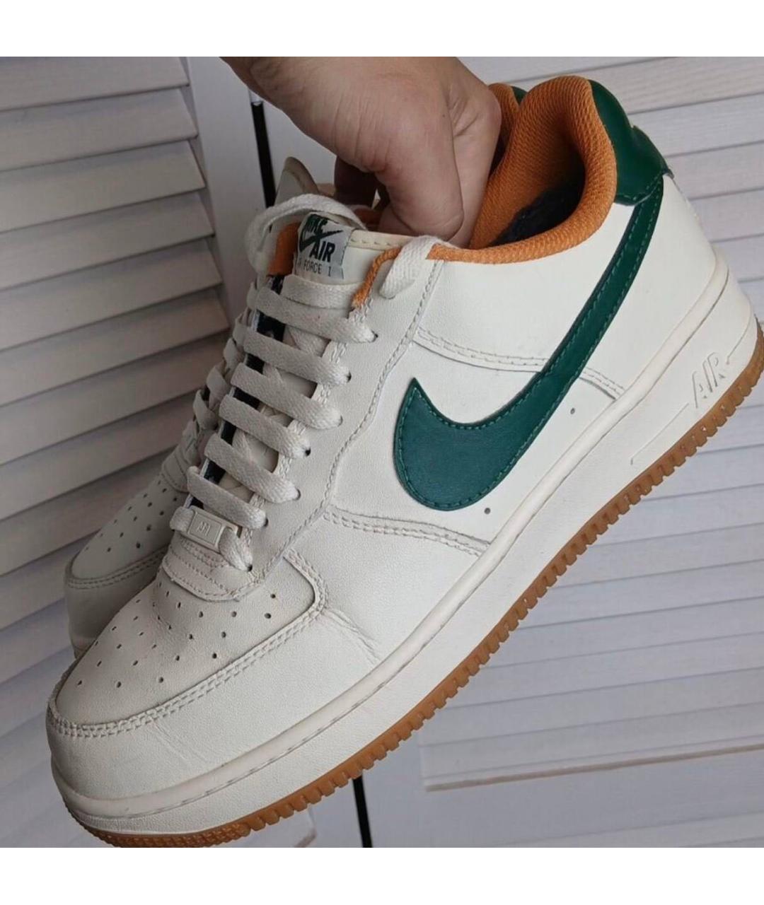 NIKE Белые кожаные низкие кроссовки / кеды, фото 8