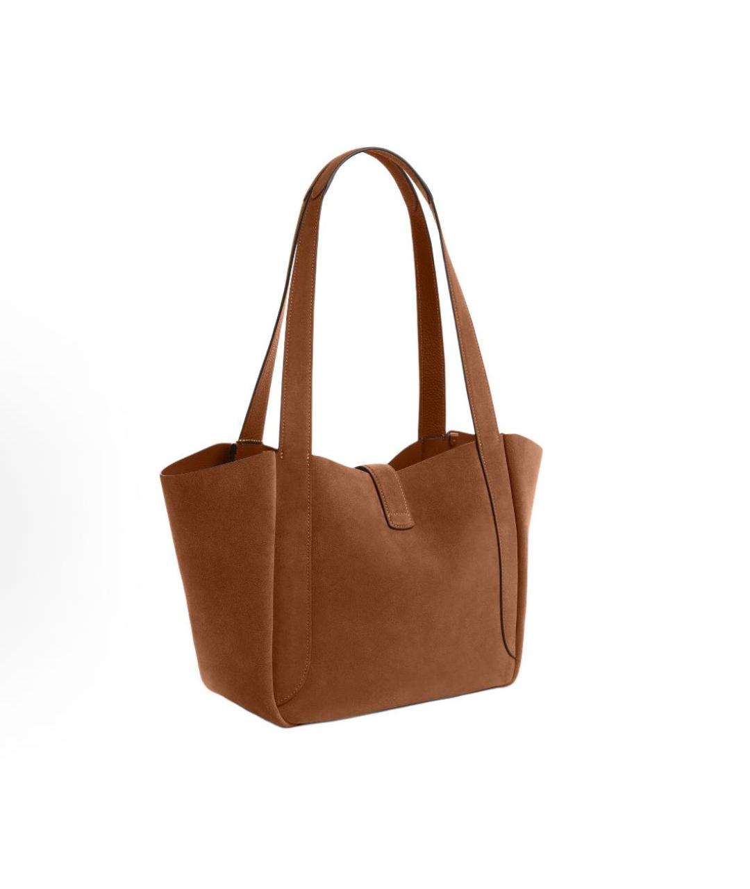 COACH Коричневая замшевая сумка тоут, фото 2