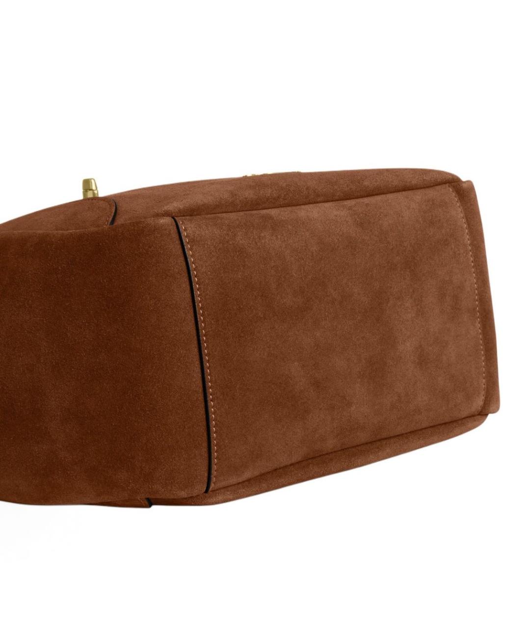 COACH Коричневая замшевая сумка тоут, фото 4