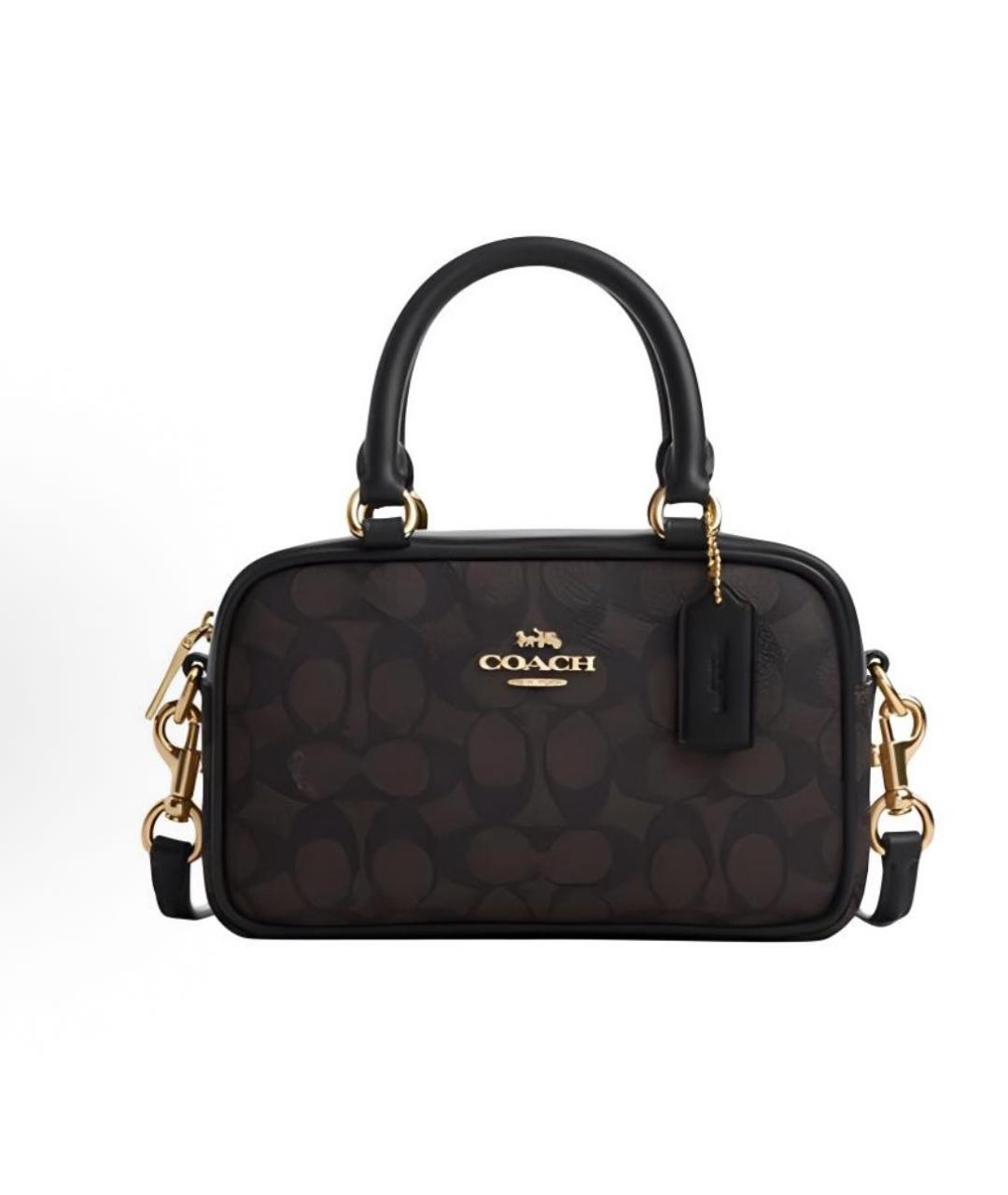 COACH Коричневая сумка с короткими ручками, фото 1