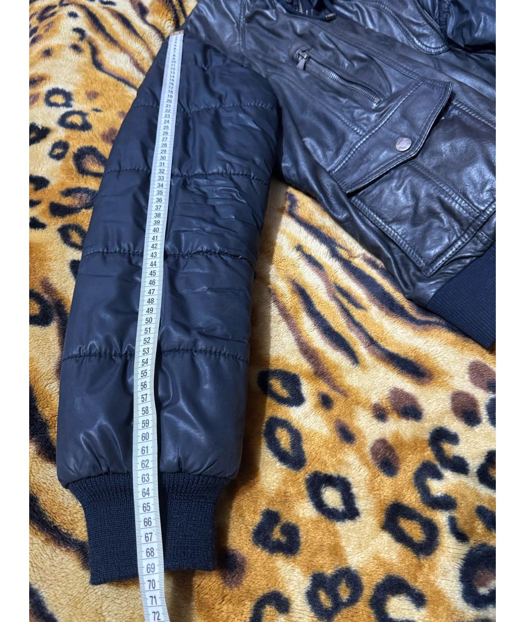 DOLCE&GABBANA Черная кожаная куртка, фото 5