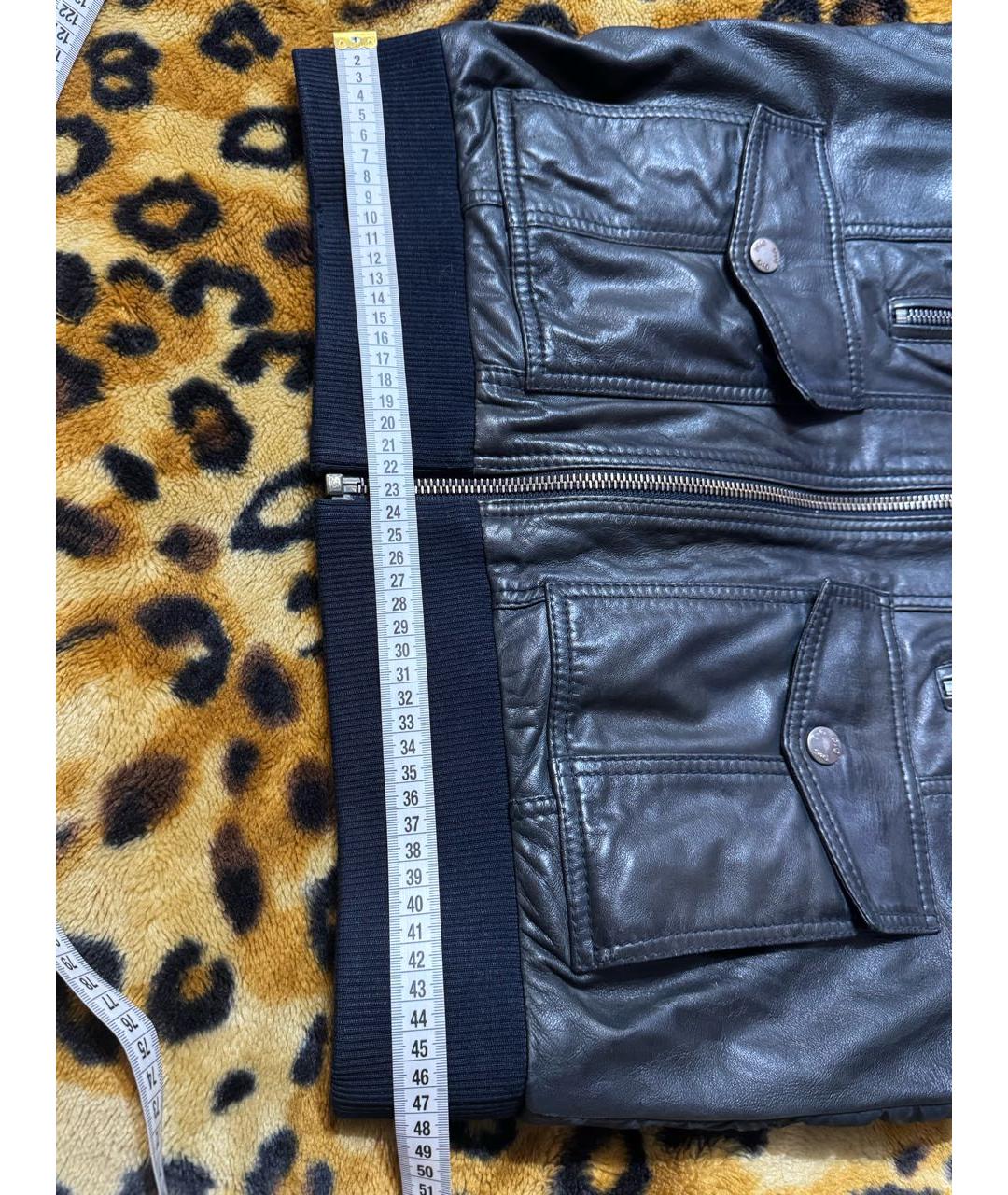 DOLCE&GABBANA Черная кожаная куртка, фото 7