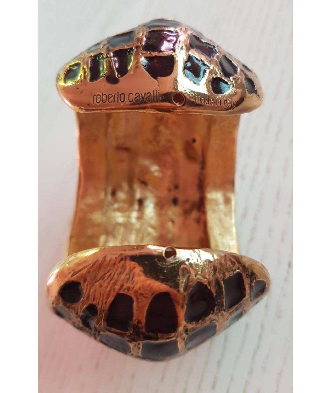 ROBERTO CAVALLI Золотой металлический браслет, фото 4