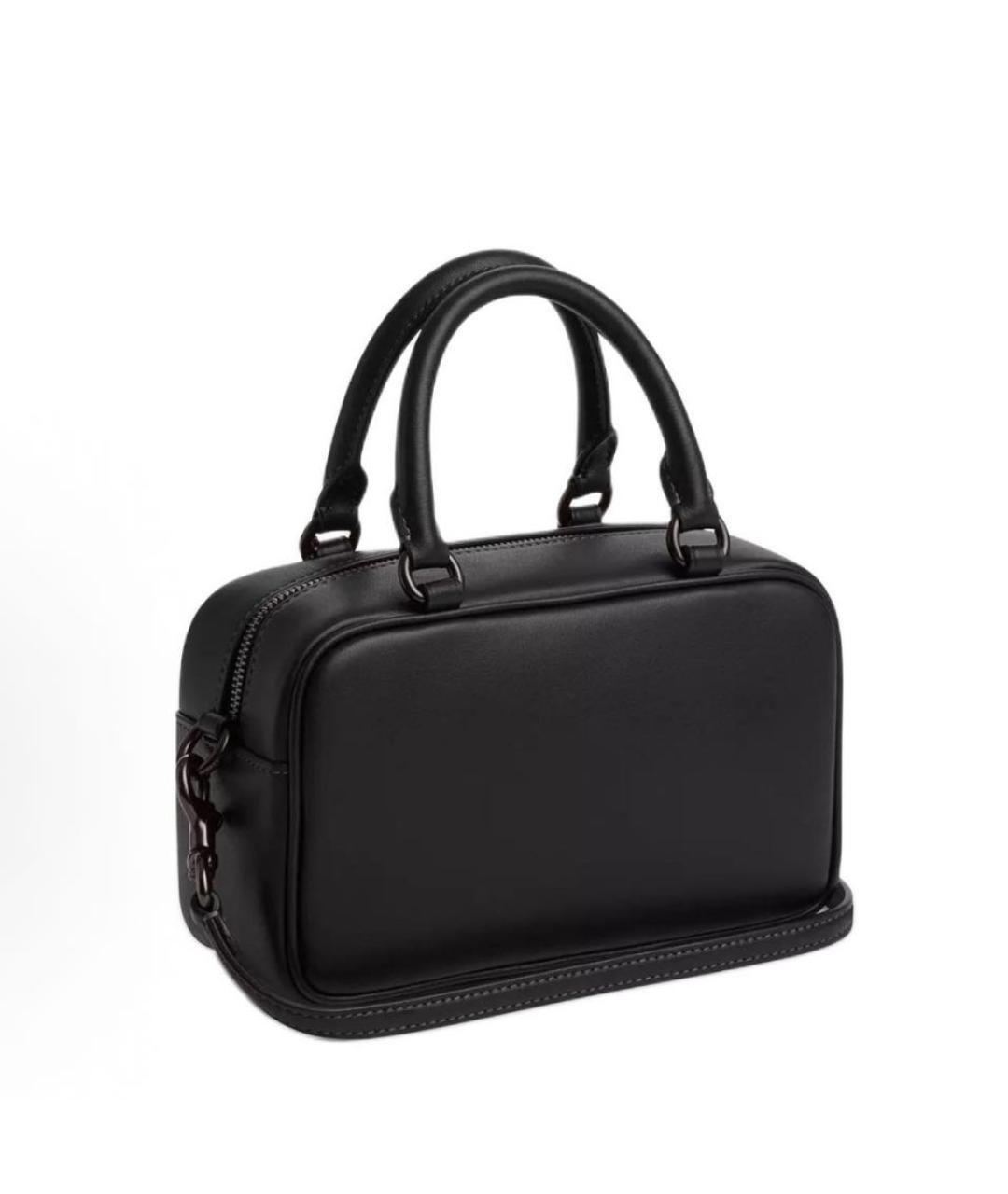 COACH Черная кожаная сумка через плечо, фото 2