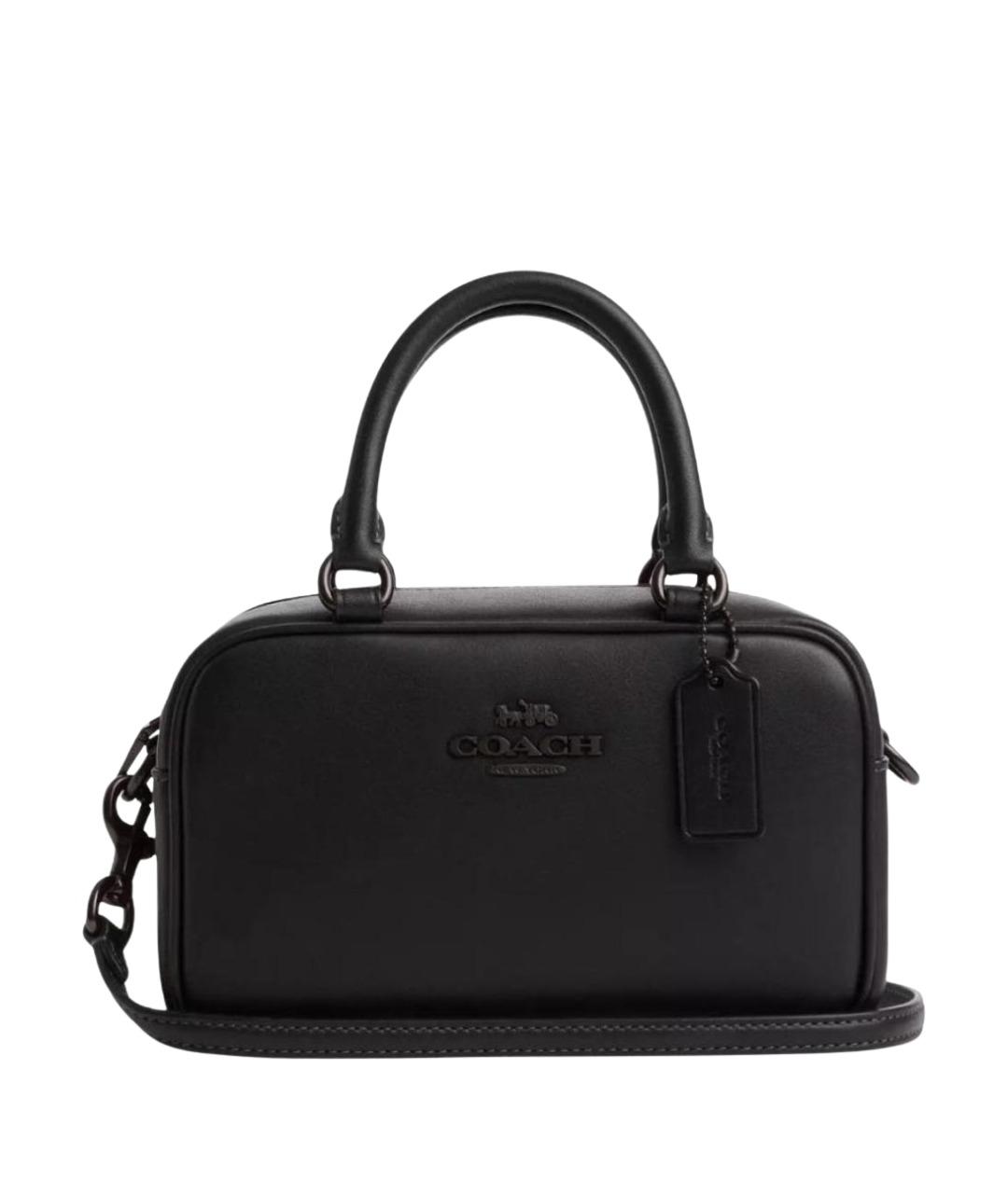 COACH Черная кожаная сумка через плечо, фото 1