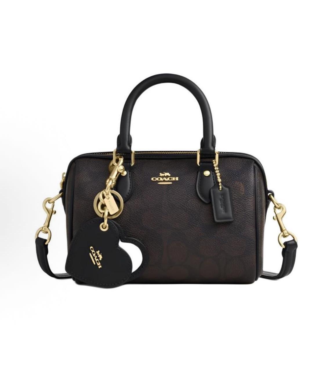 COACH Коричневая сумка с короткими ручками, фото 9