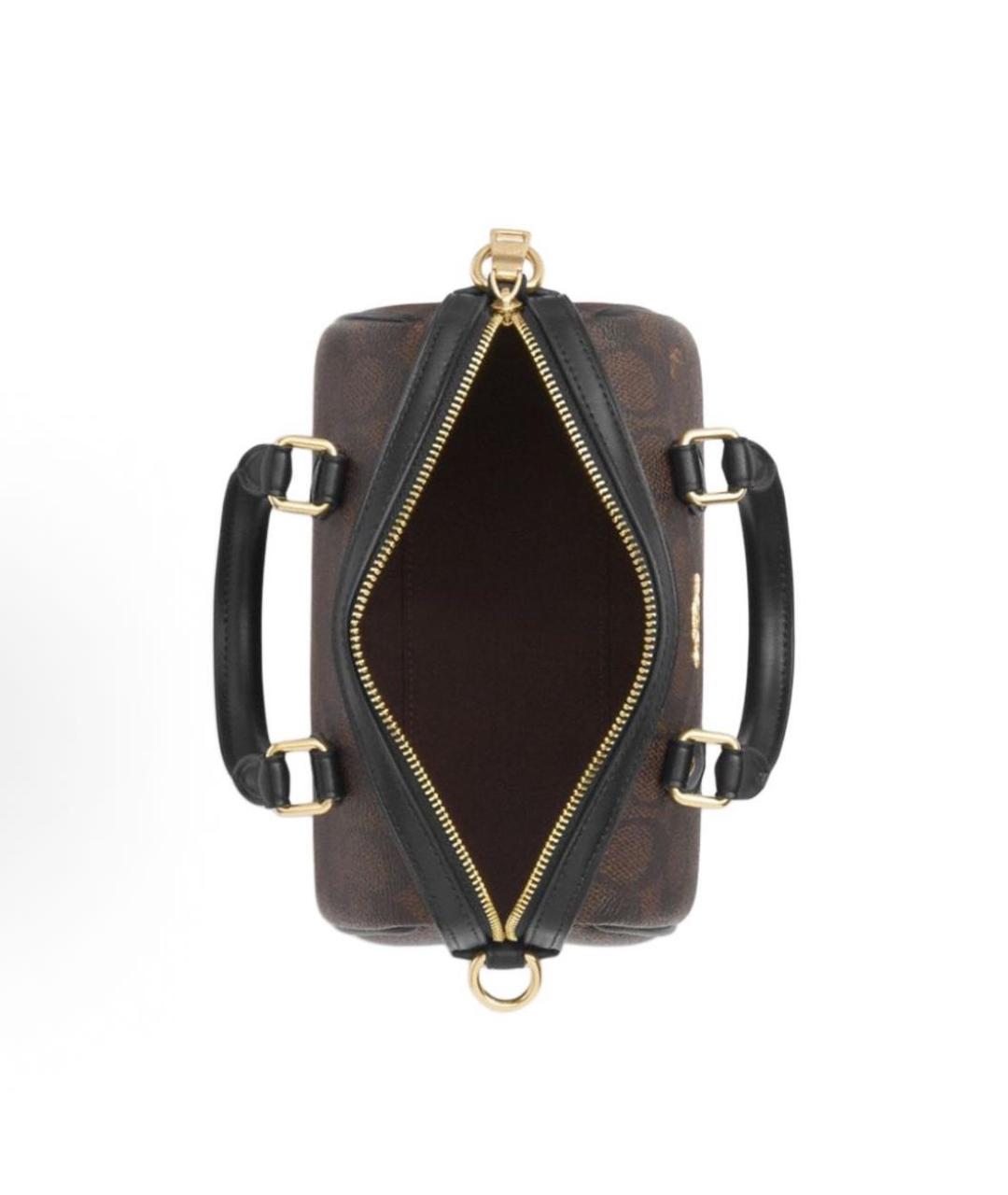 COACH Коричневая сумка с короткими ручками, фото 4