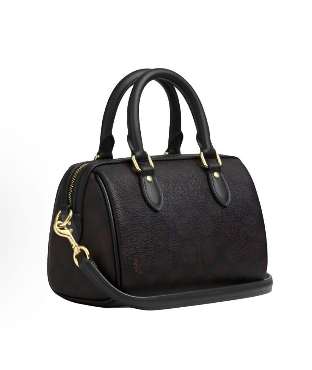 COACH Коричневая сумка с короткими ручками, фото 3