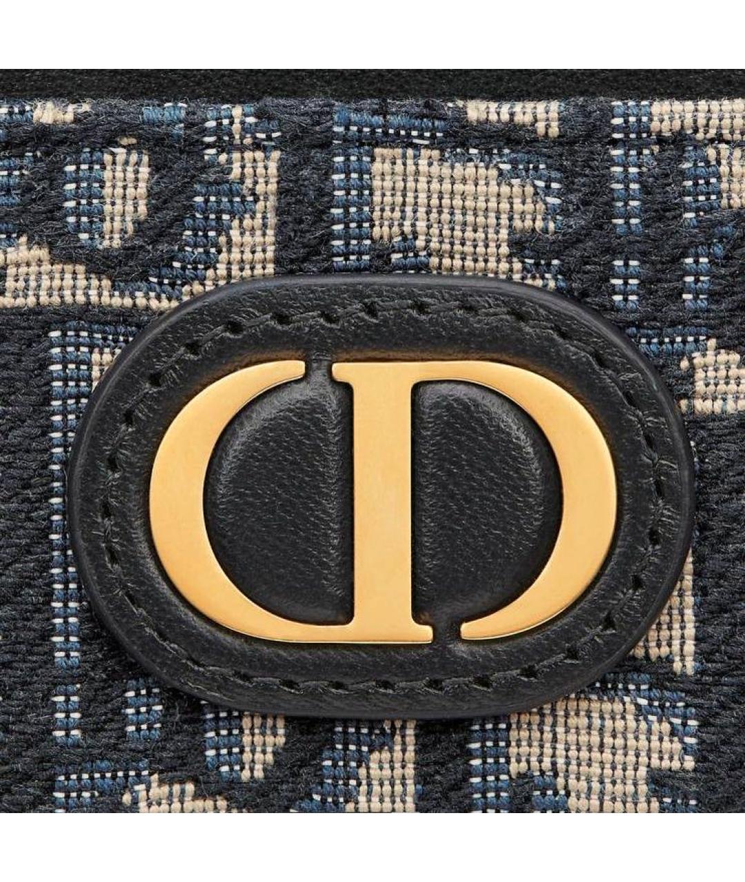 CHRISTIAN DIOR Темно-синий кожаный кардхолдер, фото 3