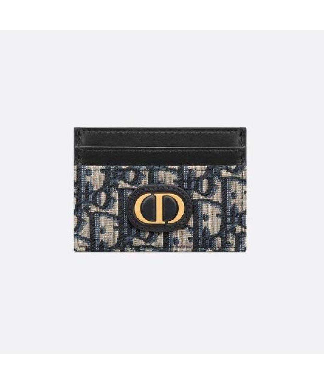 CHRISTIAN DIOR Темно-синий кожаный кардхолдер, фото 5