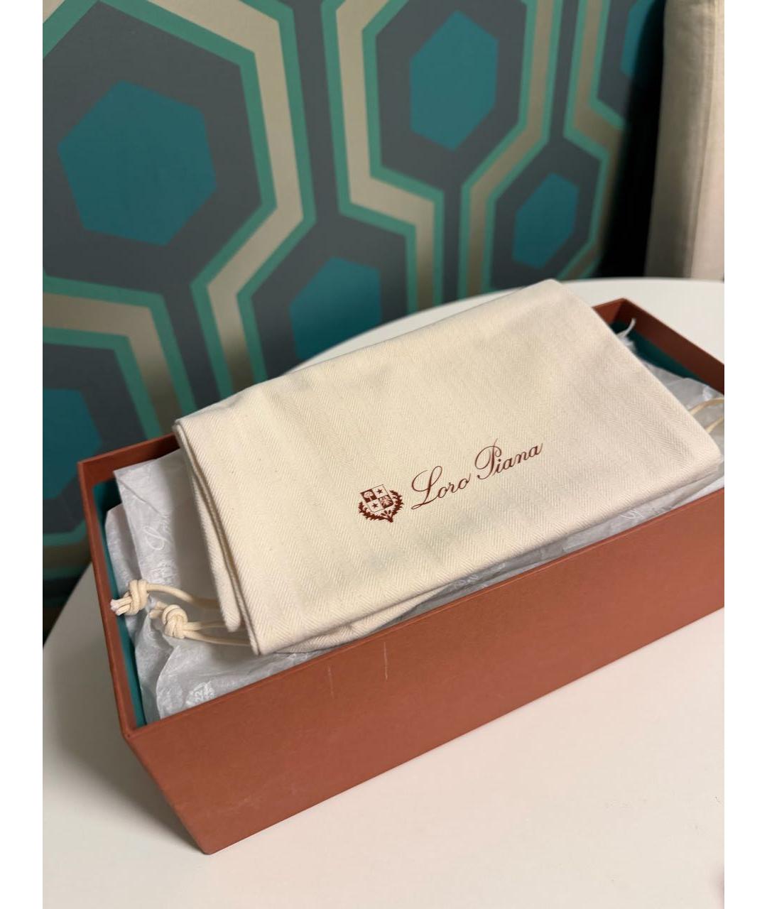 LORO PIANA Серые замшевые шлепанцы, фото 5