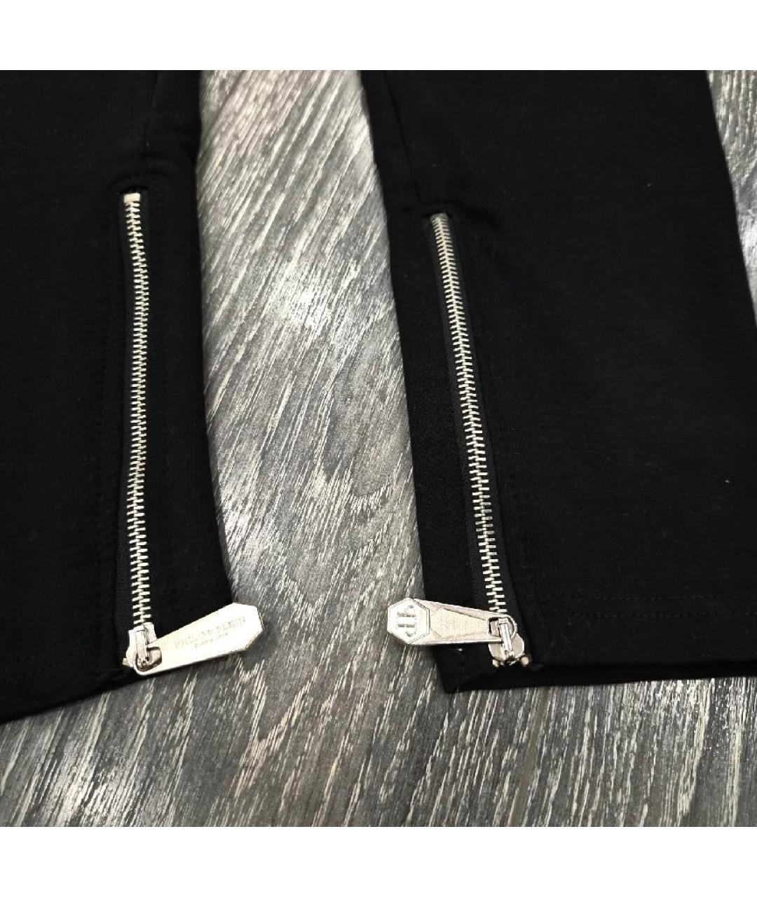 PHILIPP PLEIN Черные вискозные спортивные брюки и шорты, фото 4