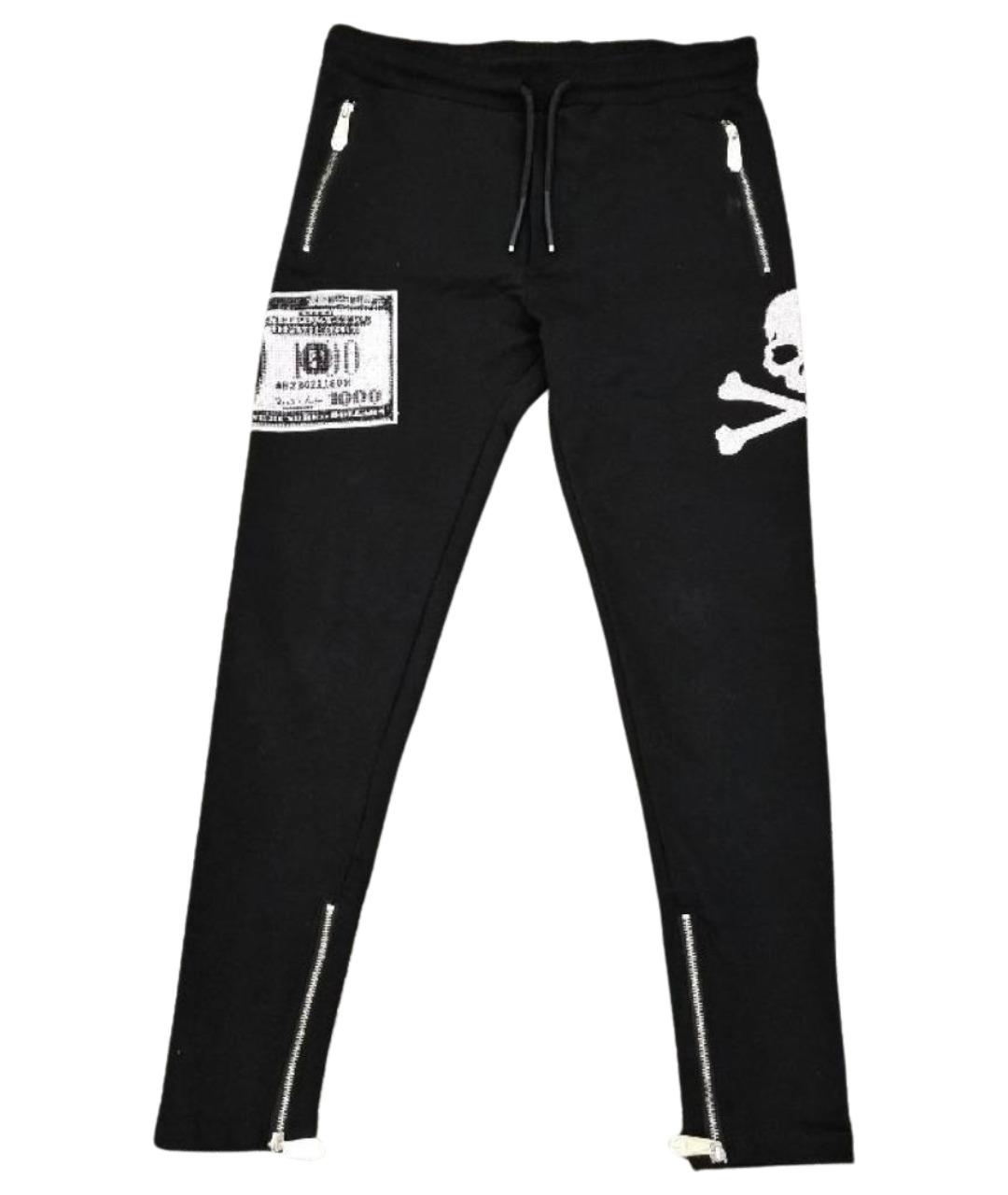 PHILIPP PLEIN Черные вискозные спортивные брюки и шорты, фото 1