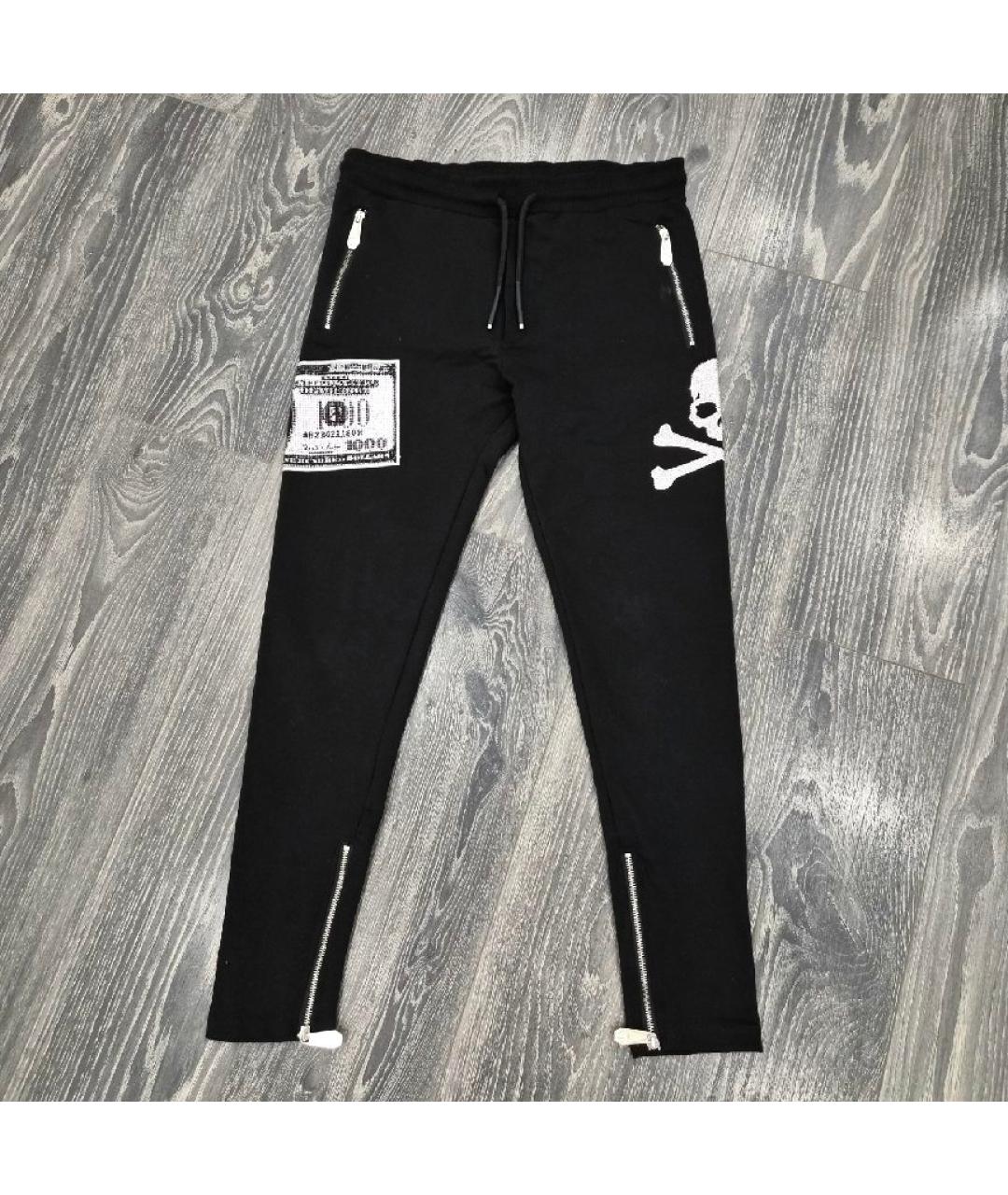 PHILIPP PLEIN Черные вискозные спортивные брюки и шорты, фото 7