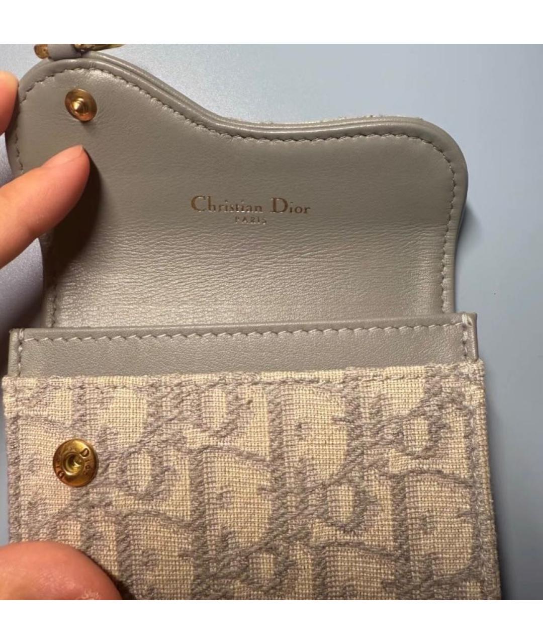CHRISTIAN DIOR Серый кардхолдер, фото 6