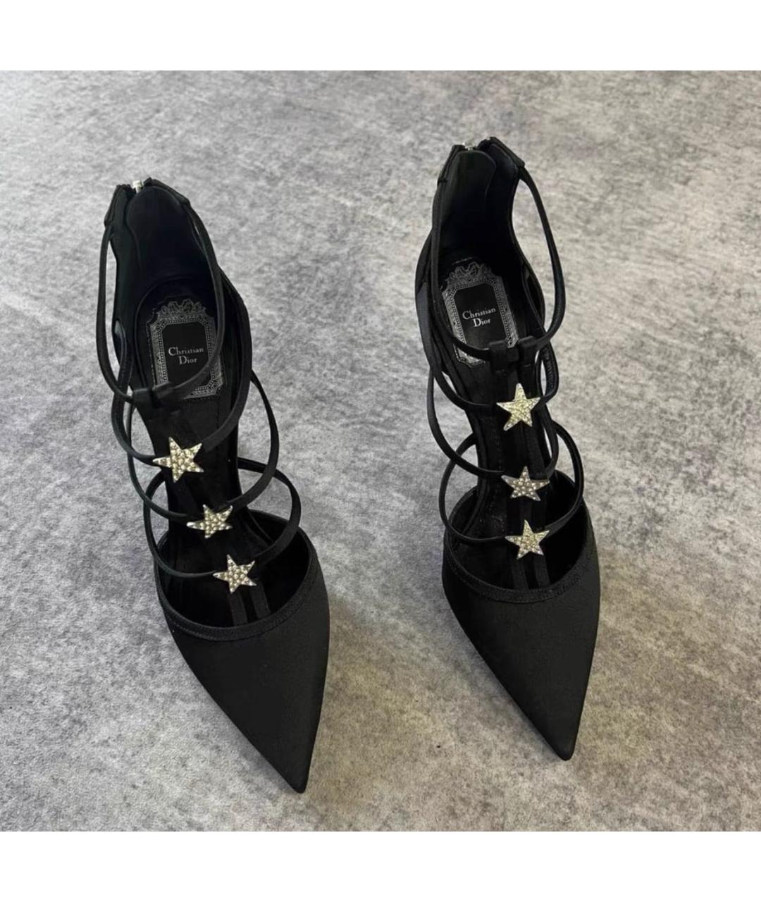 CHRISTIAN DIOR Черные текстильные туфли, фото 4