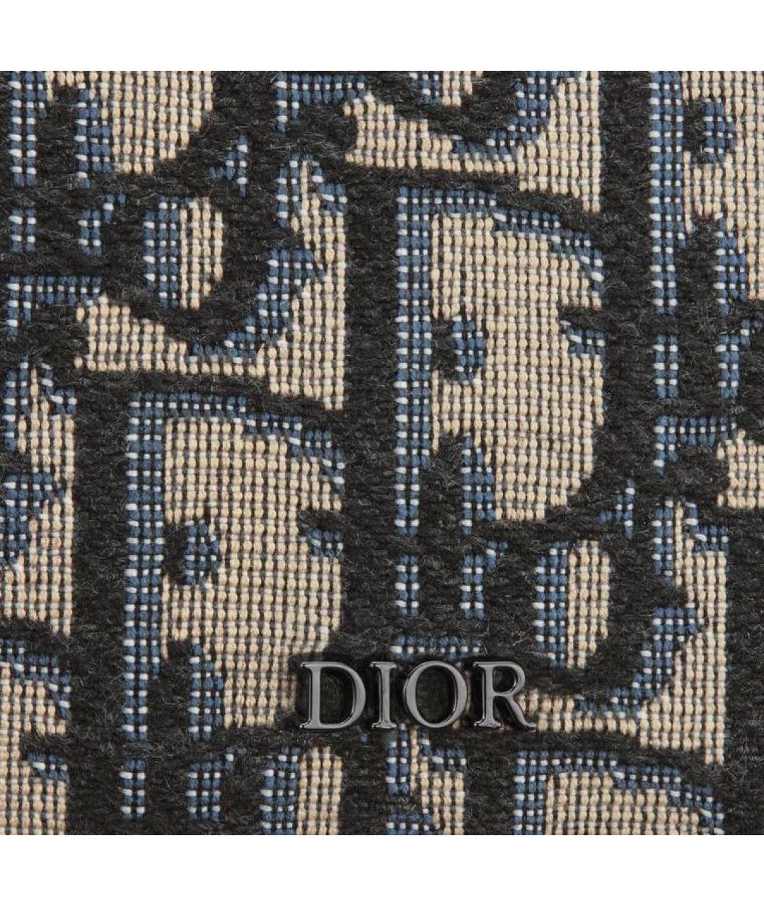 CHRISTIAN DIOR Темно-синий кожаный кардхолдер, фото 3