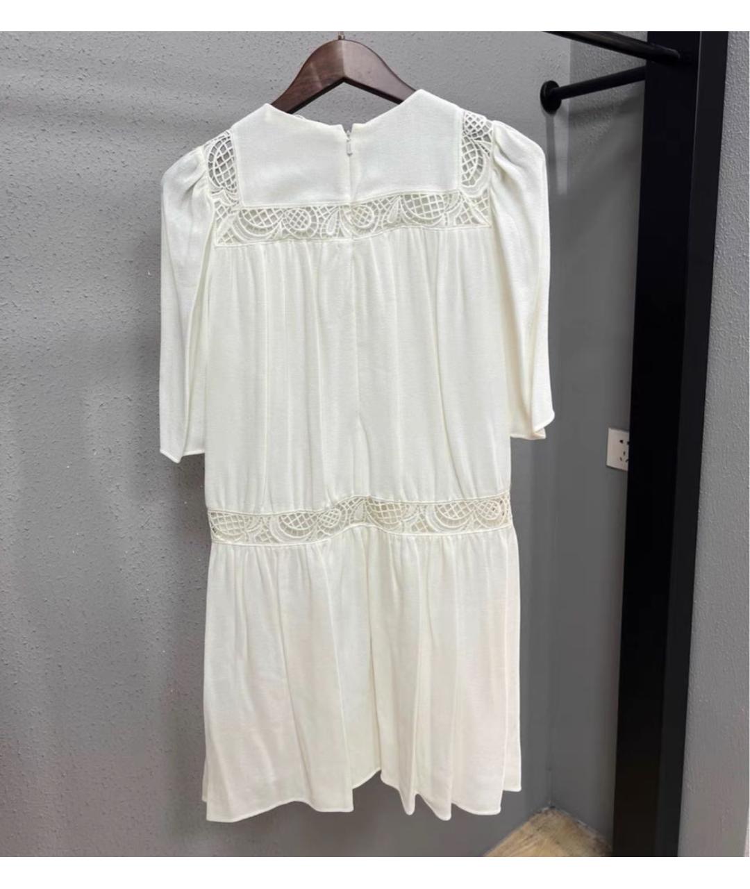 CHLOE Белое хлопковое вечернее платье, фото 2