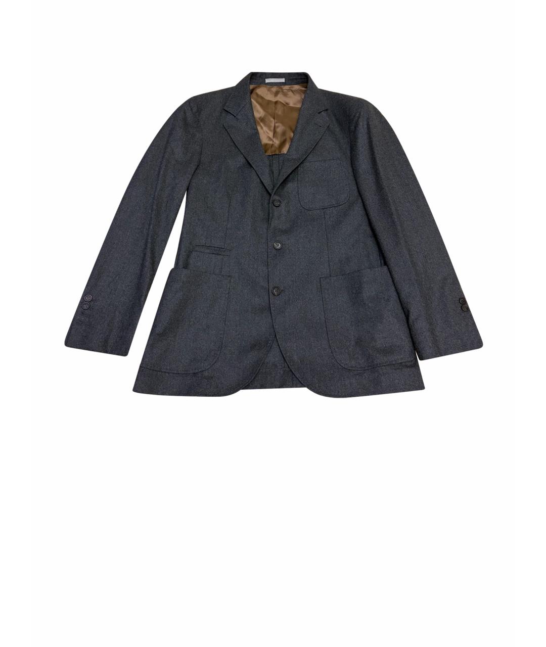 BRUNELLO CUCINELLI Серый классический костюм, фото 1