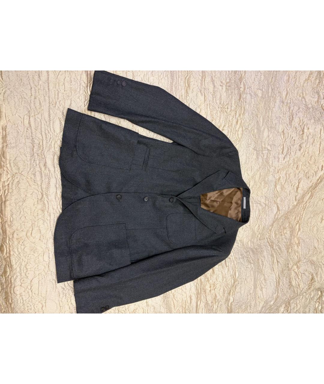 BRUNELLO CUCINELLI Серый классический костюм, фото 9