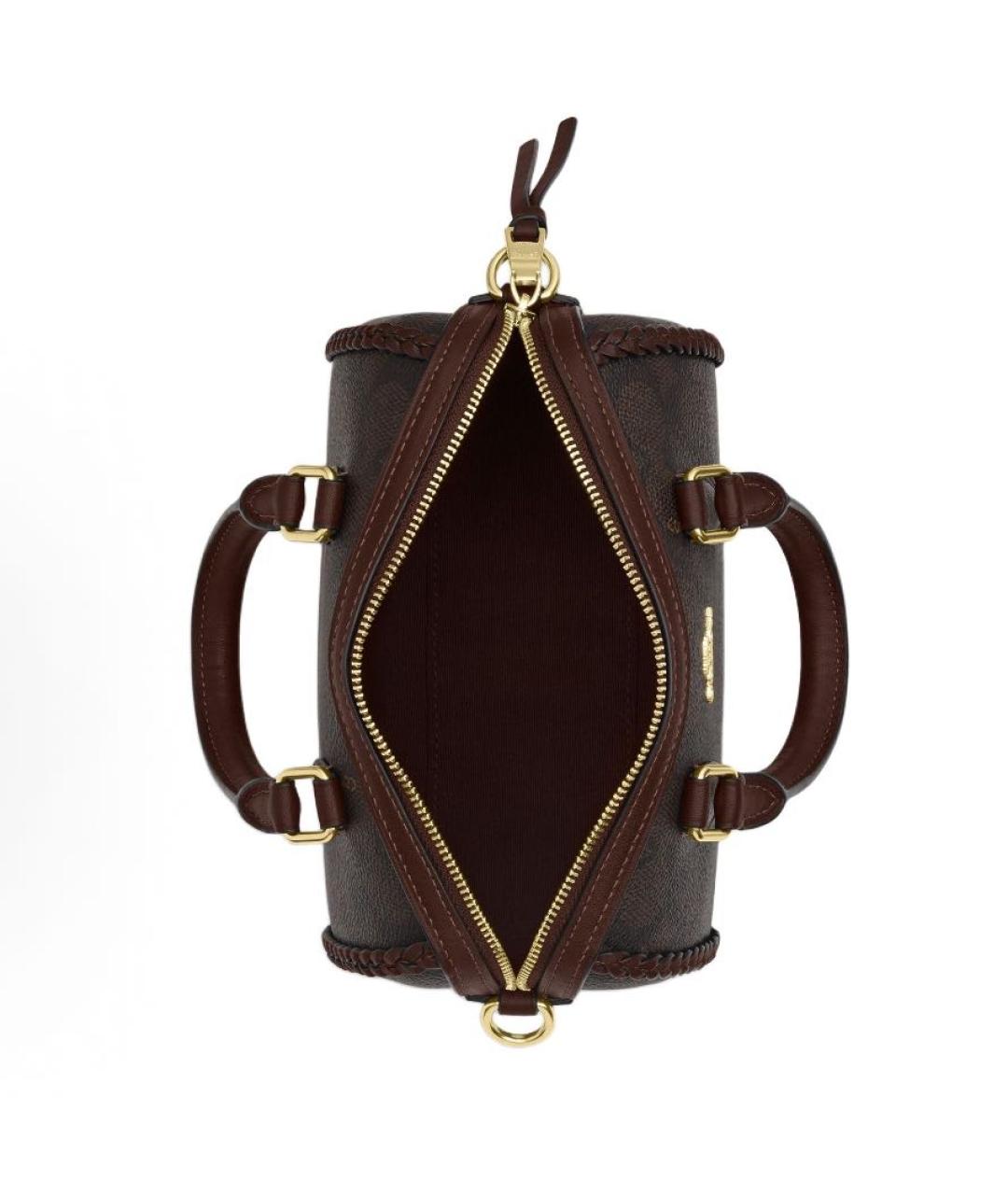 COACH Коричневая сумка с короткими ручками, фото 3