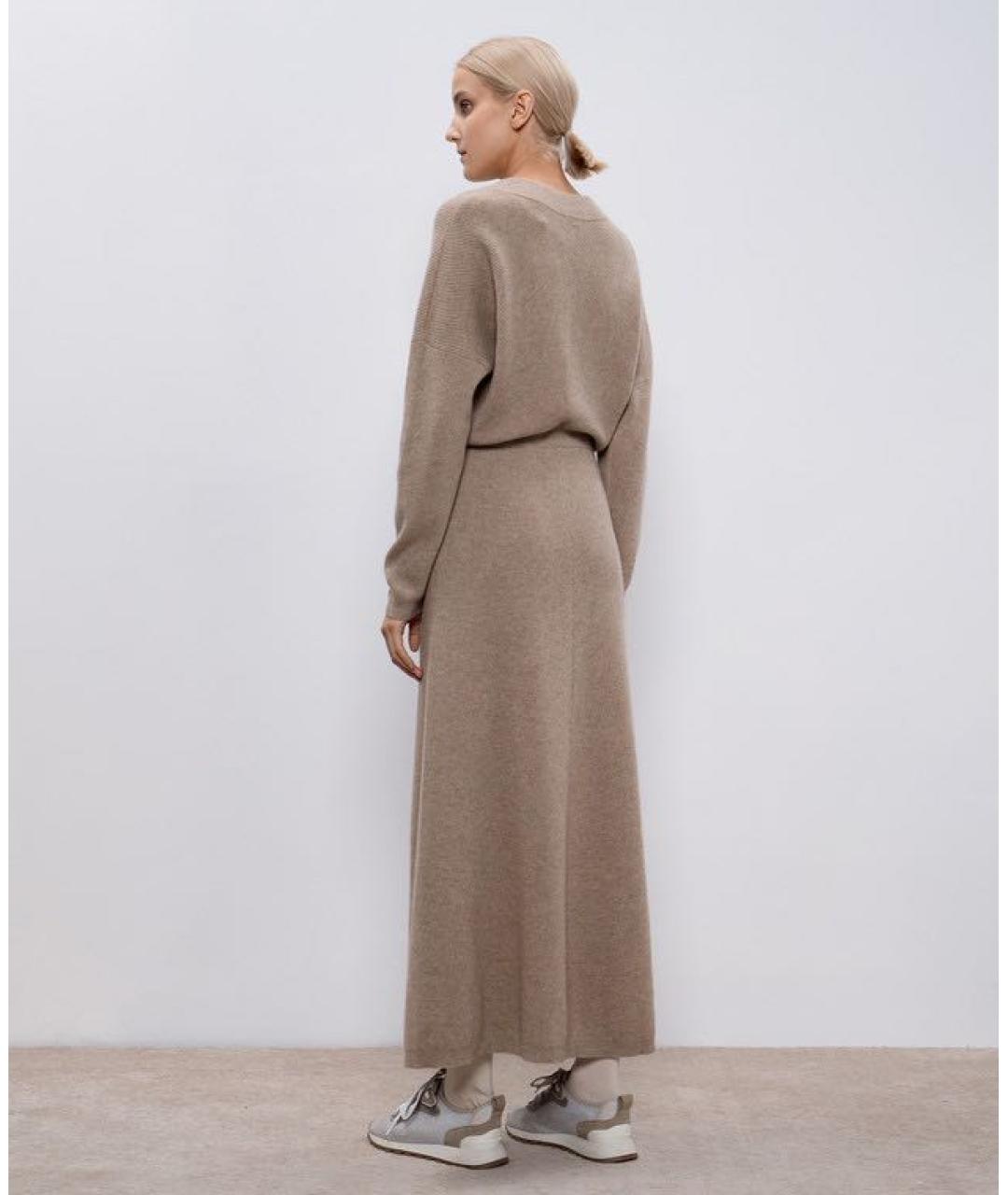 BRUNELLO CUCINELLI Бежевое кашемировое платье, фото 8