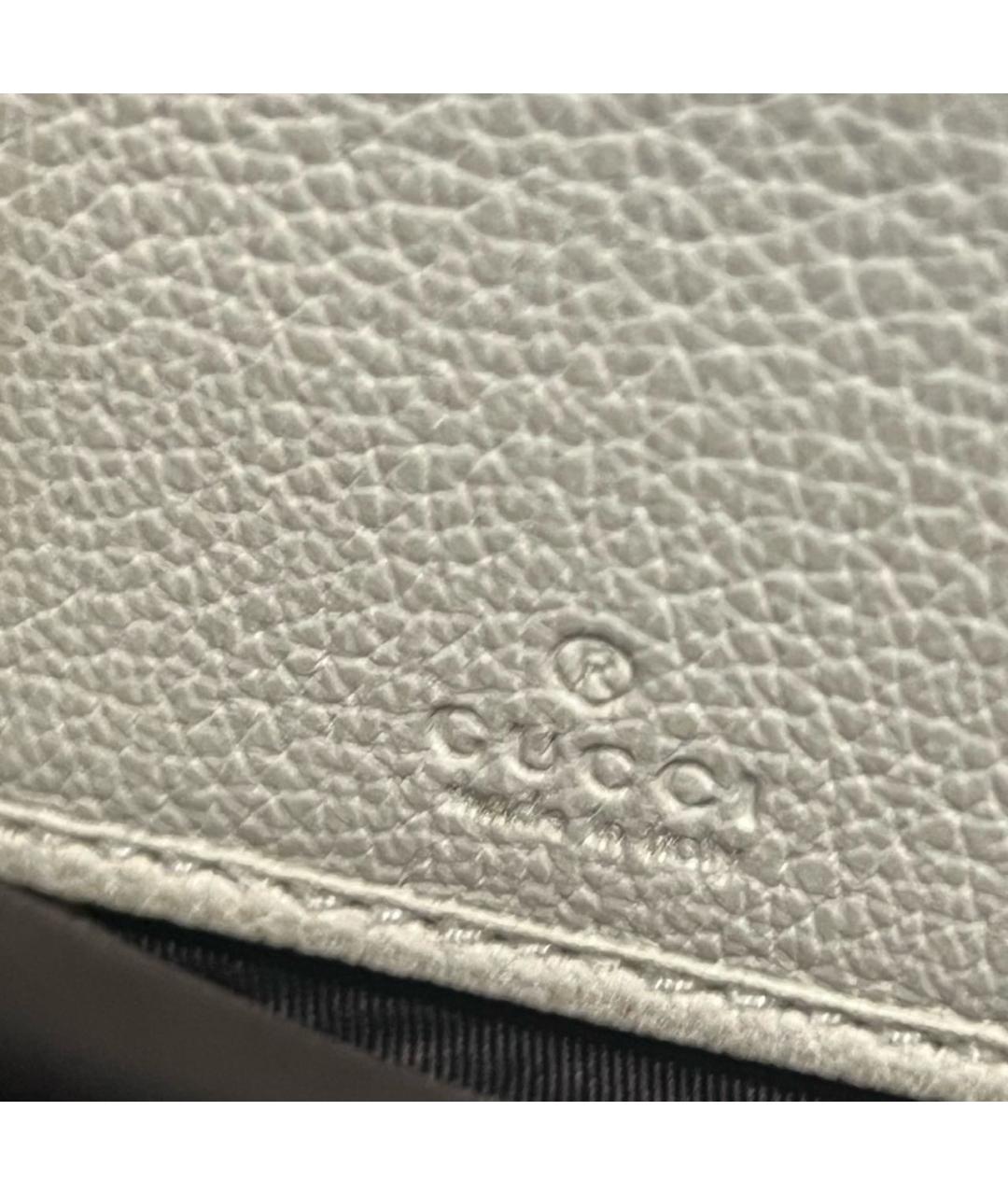 GUCCI Белый кожаный кошелек, фото 4
