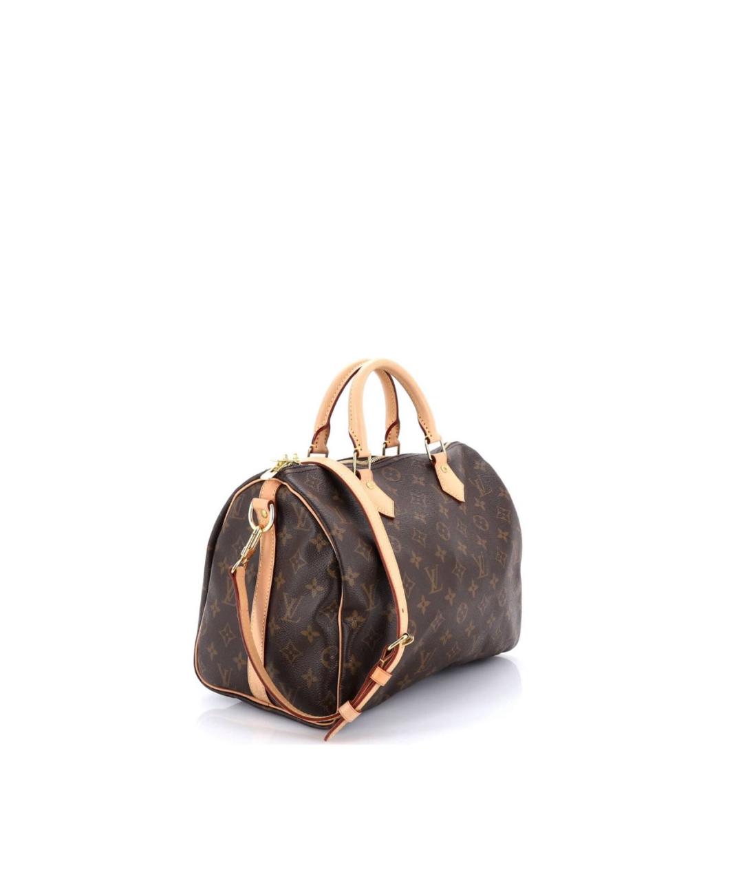 LOUIS VUITTON Коричневая кожаная сумка с короткими ручками, фото 2