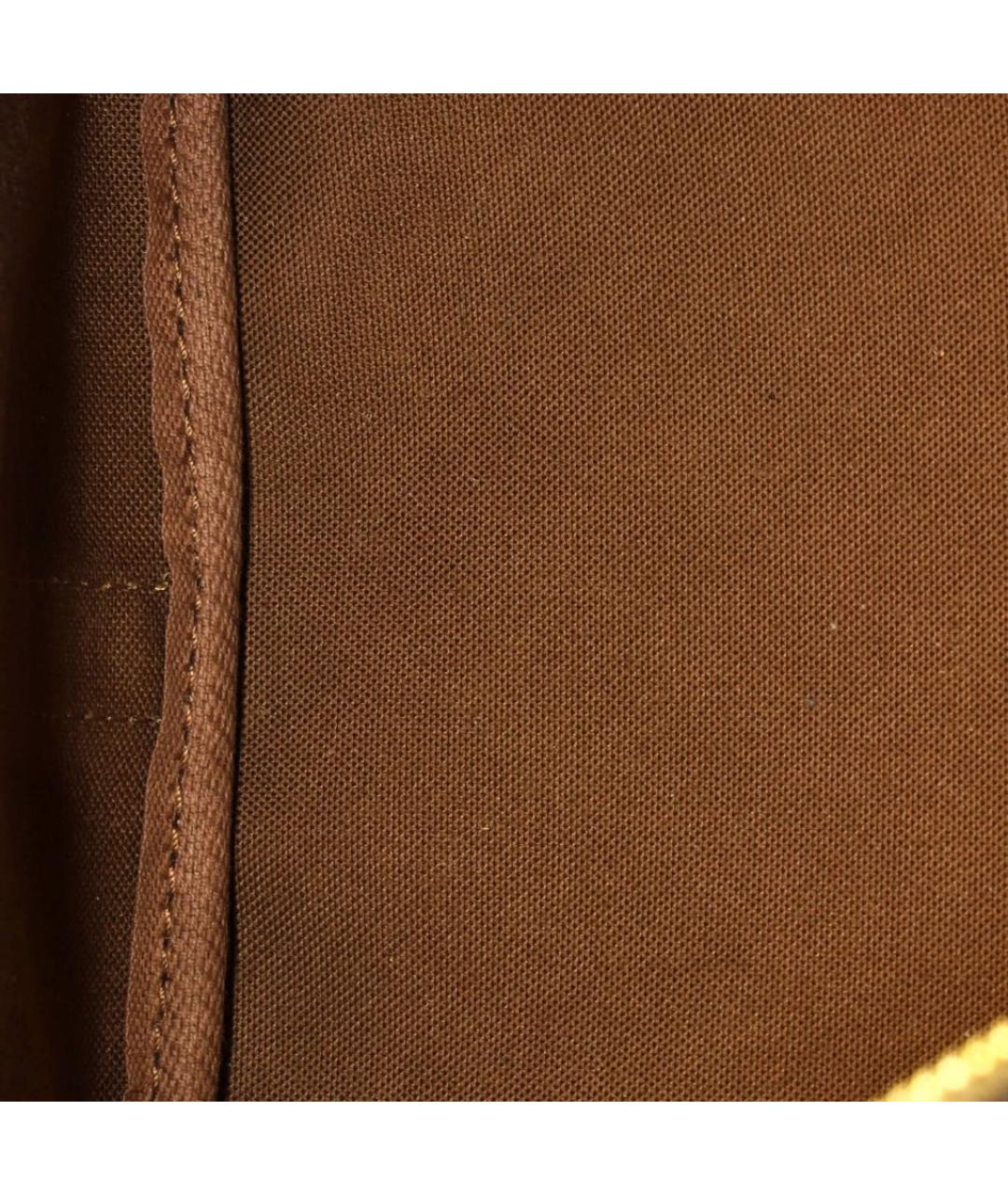 LOUIS VUITTON Коричневая кожаная сумка с короткими ручками, фото 5