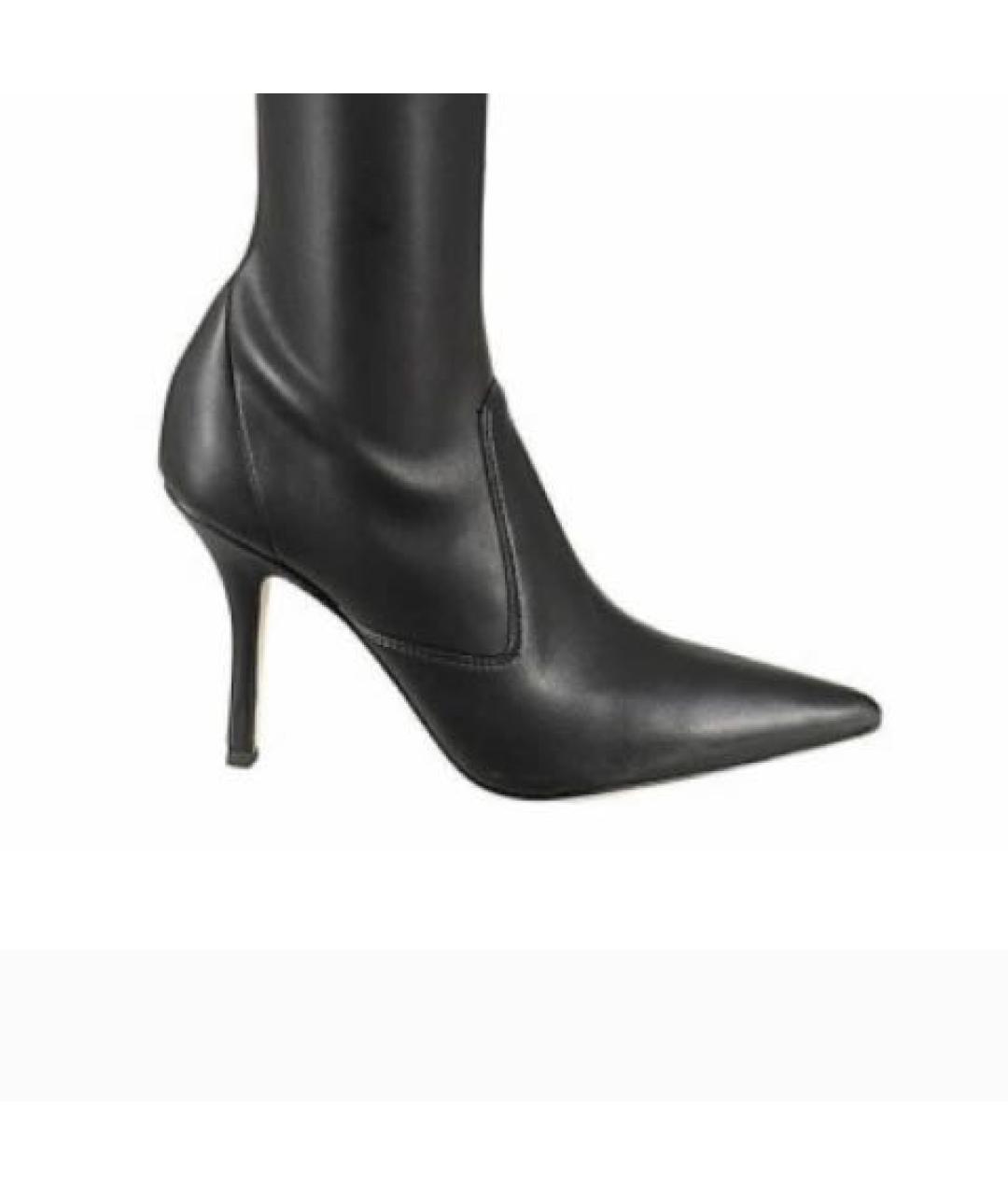 PARIS TEXAS Черные кожаные ботфорты, фото 4