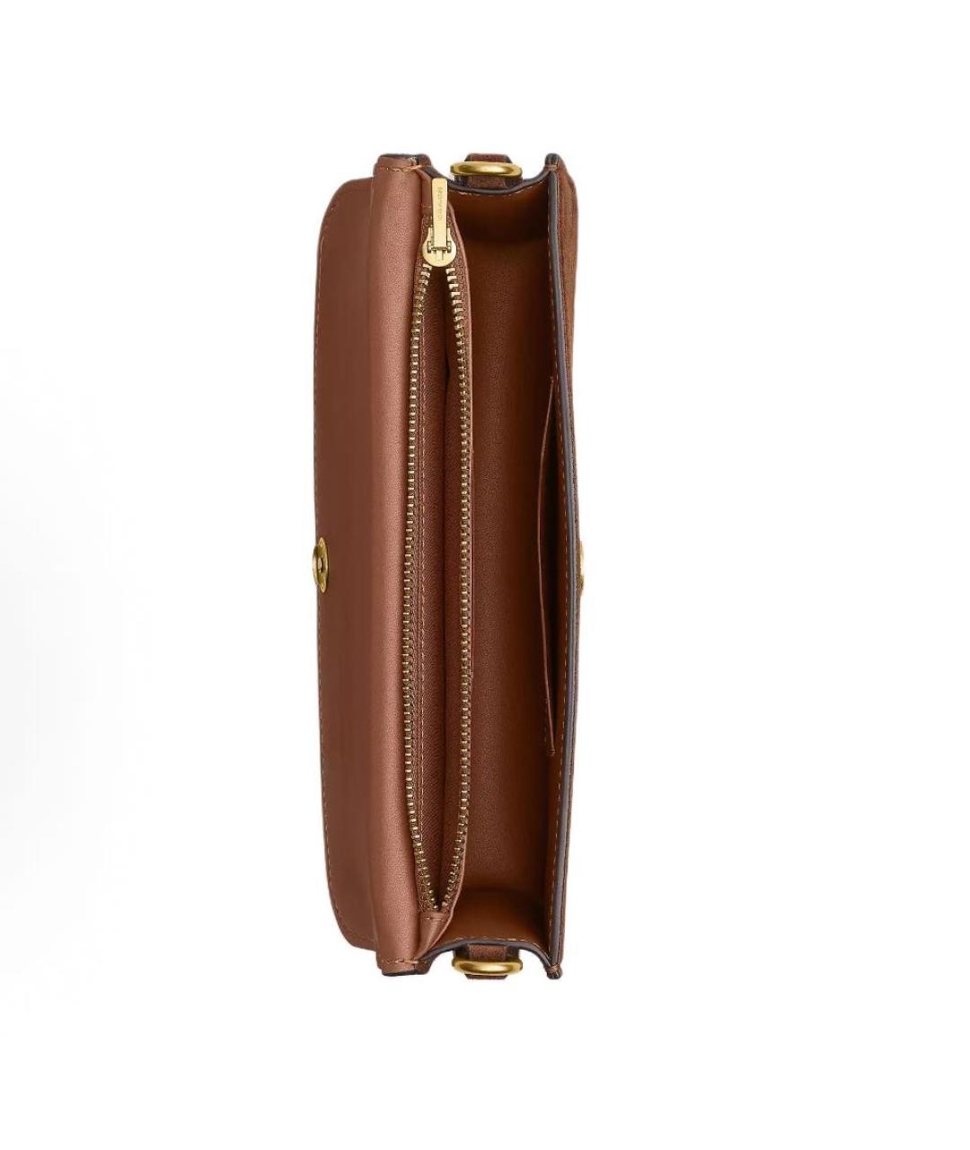 COACH Коричневая замшевая сумка через плечо, фото 4