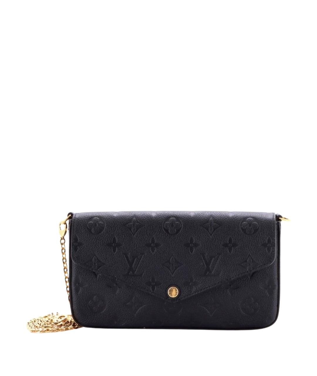 LOUIS VUITTON Черная кожаная сумка через плечо, фото 1