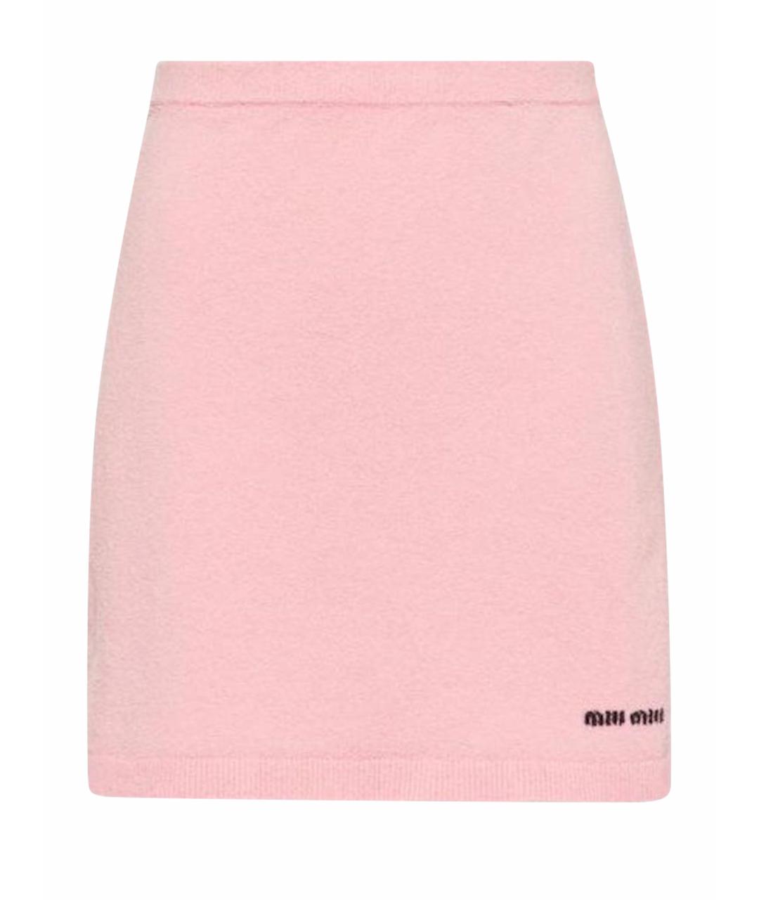 MIU MIU Розовая юбка мини, фото 1