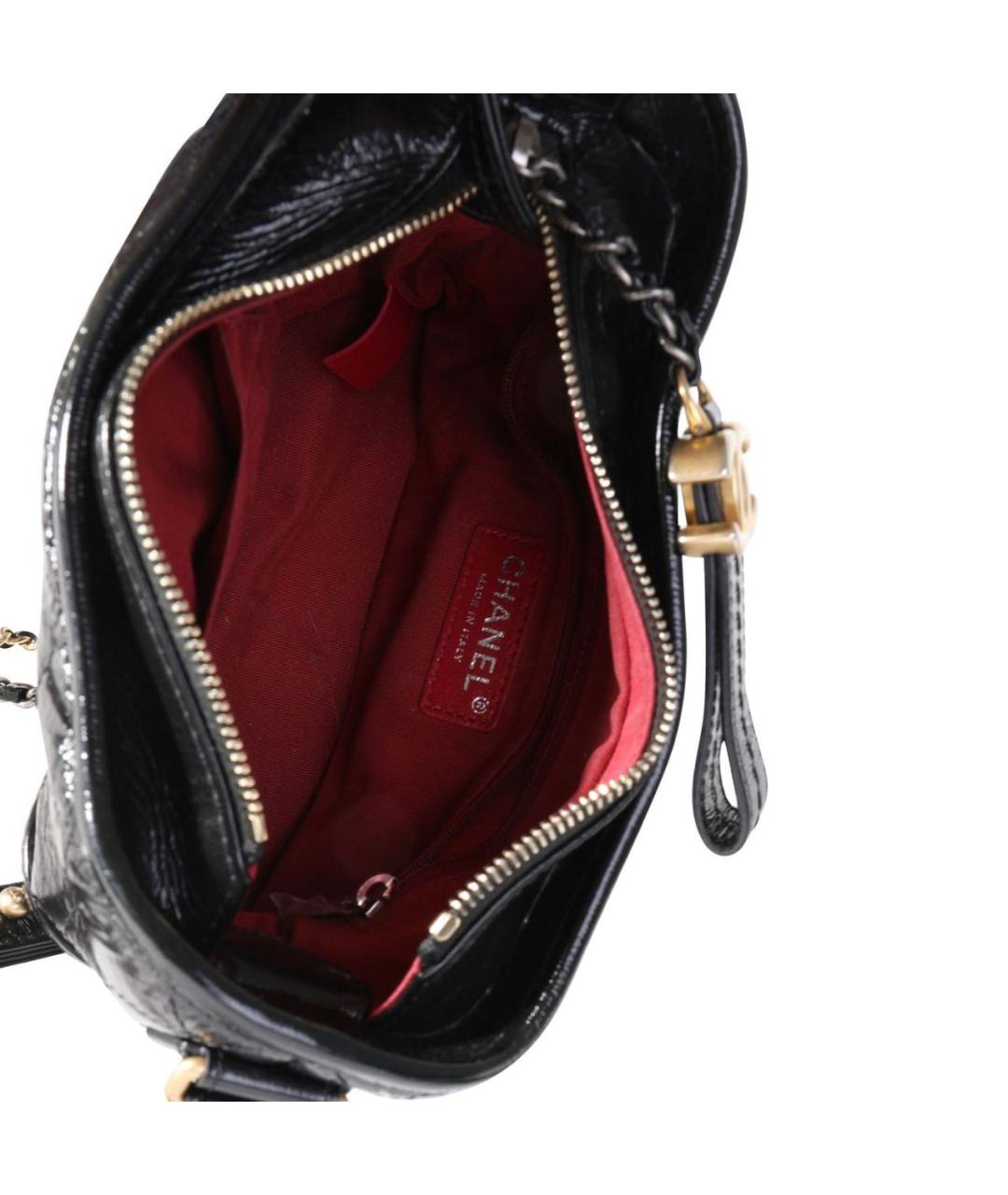 CHANEL Черная кожаная сумка через плечо, фото 8