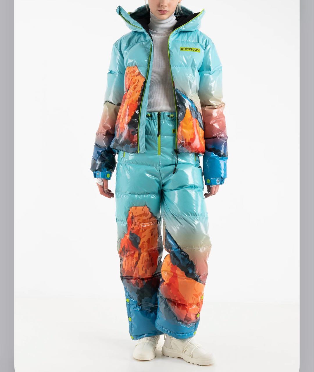 KHRISJOY Голубой полиэстеровый пуховик, фото 5