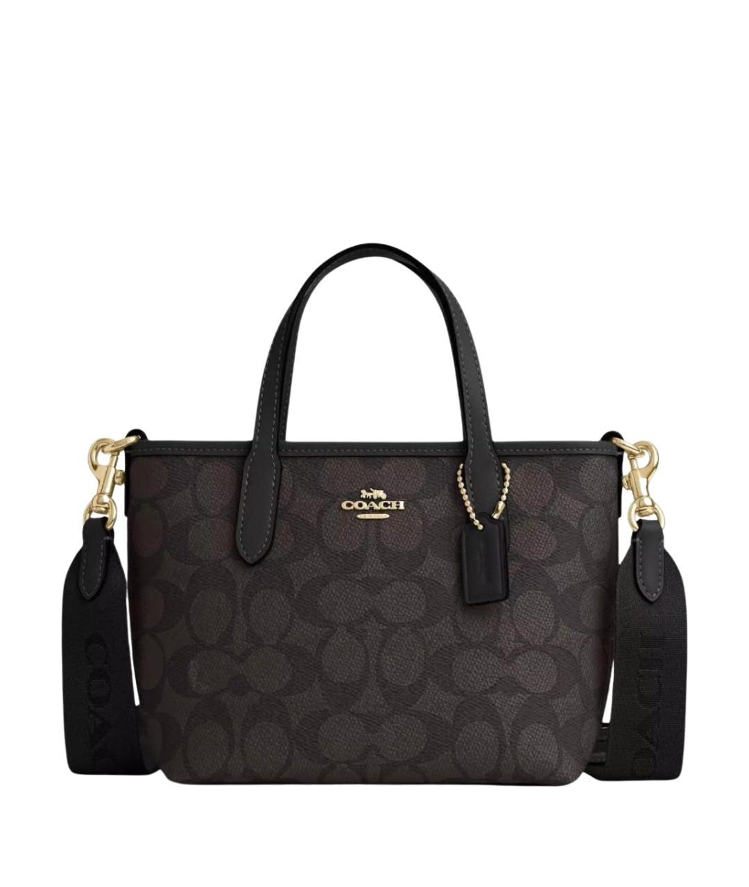 COACH Коричневая сумка с короткими ручками, фото 1