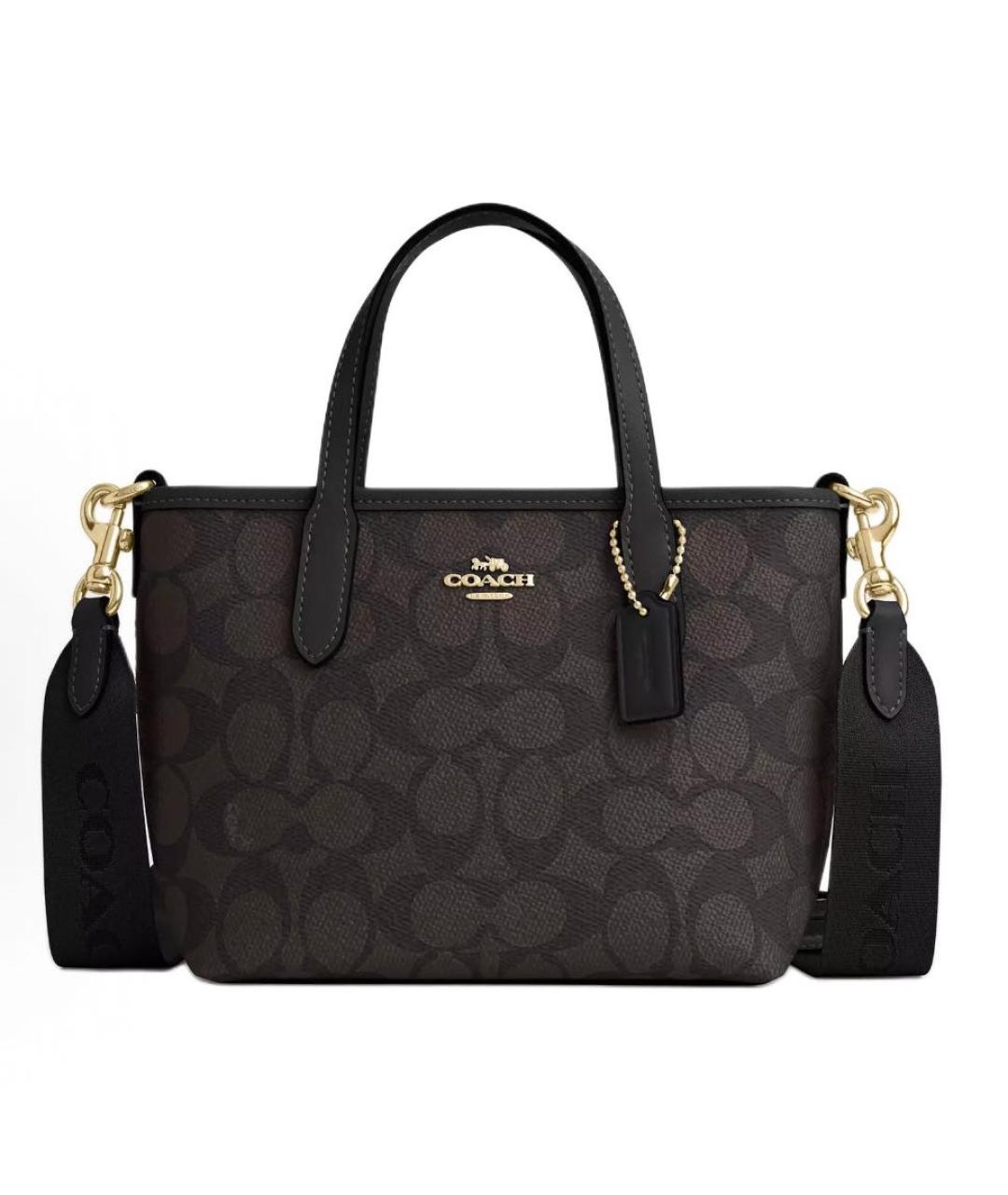 COACH Коричневая сумка с короткими ручками, фото 7